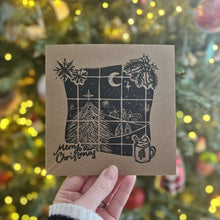 Load image into Gallery viewer, Hand Printed &#39;Cottage Window&#39; Christmas Cards