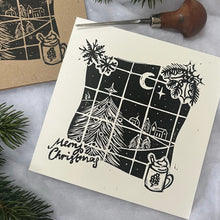 Load image into Gallery viewer, Hand Printed &#39;Cottage Window&#39; Christmas Cards