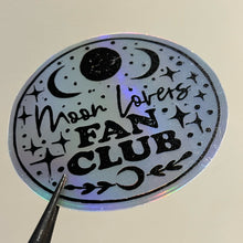 Load image into Gallery viewer, Moon Lovers Fan Club Holographic, Die Cut, Vinyl Sticker