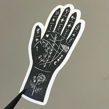 Load image into Gallery viewer, Fate Palmistry Hand Die Cut Vinyl Sticker