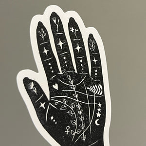 Fate Palmistry Hand Die Cut Vinyl Sticker